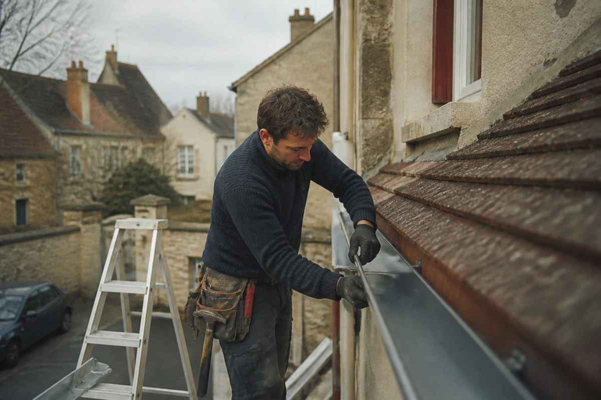 Gouttières aluminium laqué pose rapide Étampes
