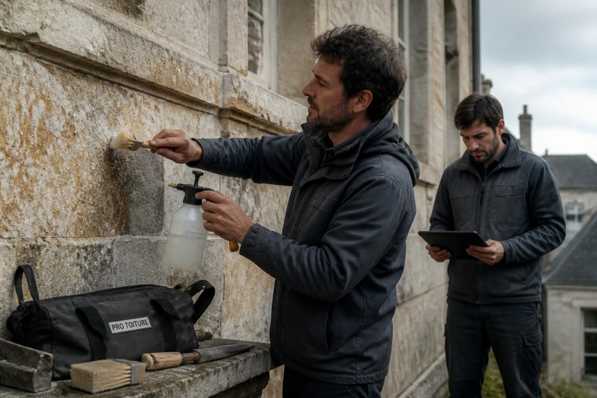 Nettoyage façade calcaire sans abîmer Malesherbes