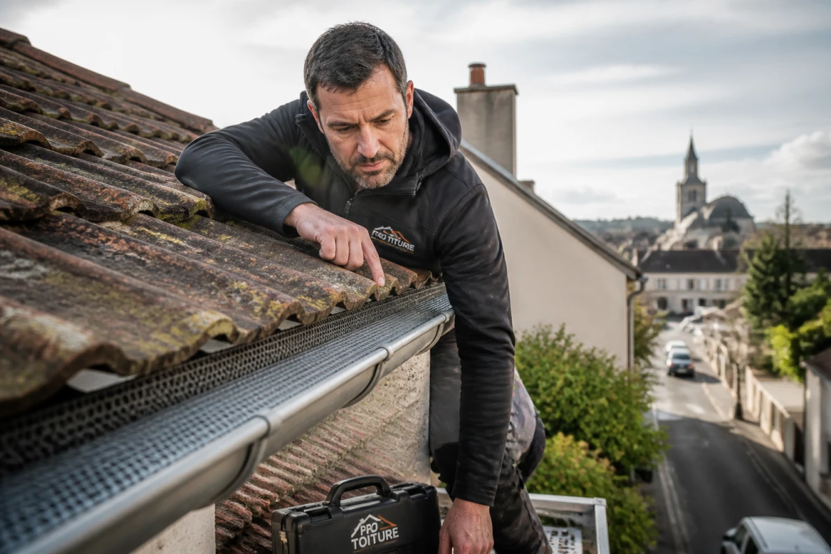 Pose gouttières avec grille anti-feuilles Ormoy-la-Rivière